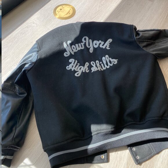 Oversized Black Varsity Jacket - Picture 3 of 3